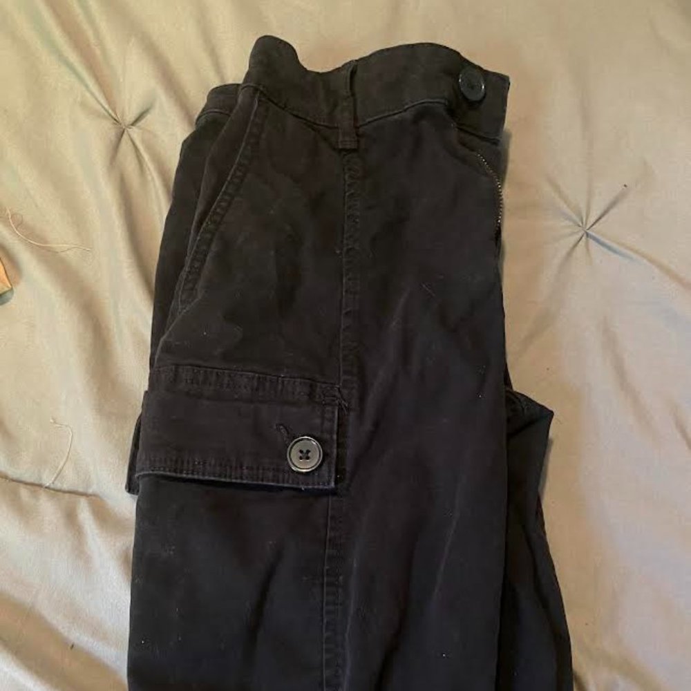 Black Cargo Pants / 2 for 25
